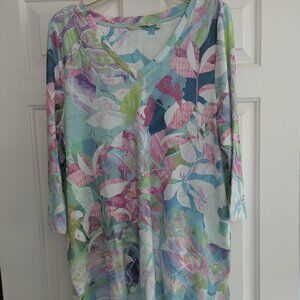 Soft Surroundings Tunic - SIze XL - Tropical Multi   NWT